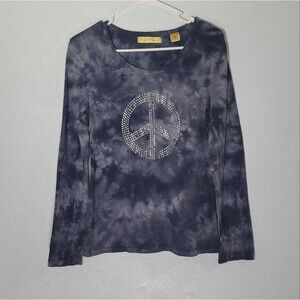 Weatherproof Peace Tie-Dye Shirt - Size Large
